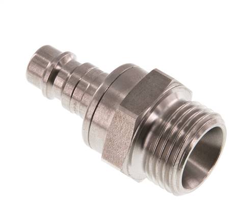 Acier inoxydable DN 7.2 (Euro) Coupleur d'air Bouchon G 1/2 pouce mâle à double obturation
