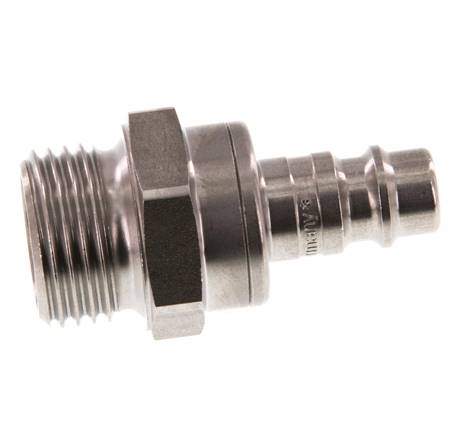 Acier inoxydable DN 7.2 (Euro) Coupleur d'air Bouchon G 1/2 pouce mâle à double obturation