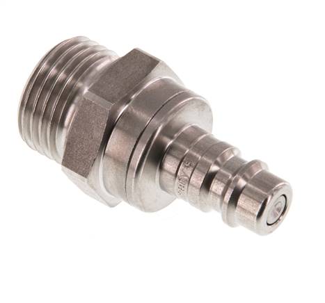 Acier inoxydable DN 7.2 (Euro) Coupleur d'air Bouchon G 1/2 pouce mâle à double obturation