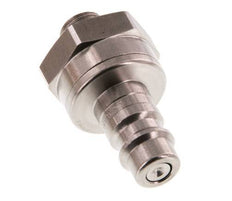 Acier inoxydable DN 7.2 (Euro) Air Coupling Plug G 1/8 inch Male Double Shut-Off