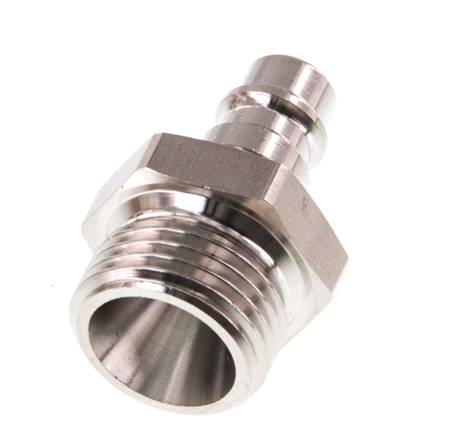 Acier inoxydable 316L DN 7.2 (Euro) Air Coupling Plug G 1/2 inch Male