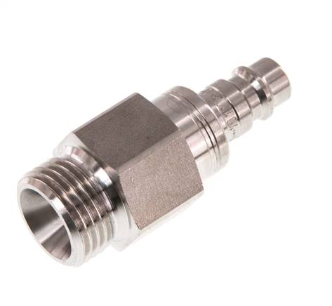 Acier inoxydable 316L DN 7.2 (Euro) Coupleur d'air Bouchon G 1/2 pouce mâle à double obturation