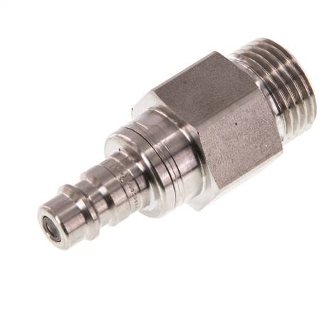 Acier inoxydable 316L DN 7.2 (Euro) Coupleur d'air Bouchon G 1/2 pouce mâle à double obturation