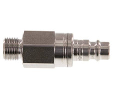 Acier inoxydable 316L DN 7.2 (Euro) Air Coupling Plug G 1/4 inch Male Double Shut-Off