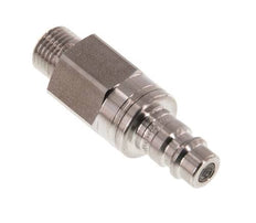 Acier inoxydable 316L DN 7.2 (Euro) Air Coupling Plug G 1/4 inch Male Double Shut-Off