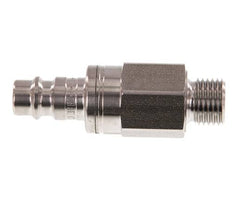 Acier inoxydable 316L DN 7.2 (Euro) Air Coupling Plug G 1/4 inch Male Double Shut-Off