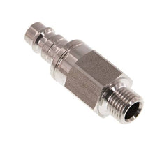 Acier inoxydable 316L DN 7.2 (Euro) Air Coupling Plug G 1/4 inch Male Double Shut-Off