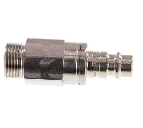 Acier inoxydable 316L DN 7.2 (Euro) Air Coupling Plug G 3/8 inch Male Double Shut-Off