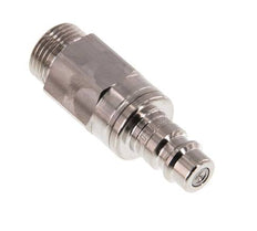 Acier inoxydable 316L DN 7.2 (Euro) Air Coupling Plug G 3/8 inch Male Double Shut-Off