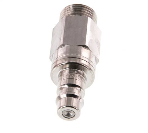 Acier inoxydable 316L DN 7.2 (Euro) Air Coupling Plug G 3/8 inch Male Double Shut-Off