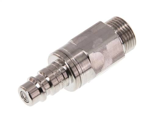 Acier inoxydable 316L DN 7.2 (Euro) Air Coupling Plug G 3/8 inch Male Double Shut-Off
