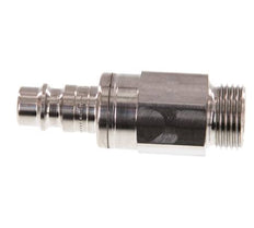 Acier inoxydable 316L DN 7.2 (Euro) Air Coupling Plug G 3/8 inch Male Double Shut-Off