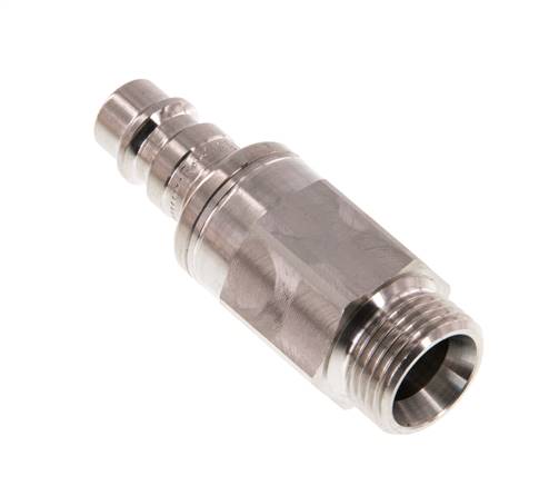 Acier inoxydable 316L DN 7.2 (Euro) Air Coupling Plug G 3/8 inch Male Double Shut-Off