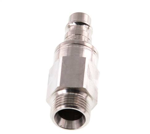 Acier inoxydable 316L DN 7.2 (Euro) Air Coupling Plug G 3/8 inch Male Double Shut-Off