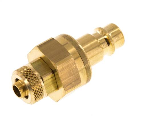 Laiton DN 7.2 (Euro) Coupleur d'air Bouchon 6x8 mm Écrou-union Double obturation
