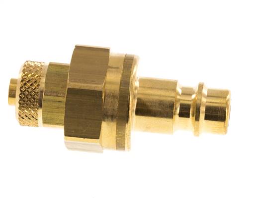 Laiton DN 7.2 (Euro) Coupleur d'air Bouchon 6x8 mm Écrou-union Double obturation