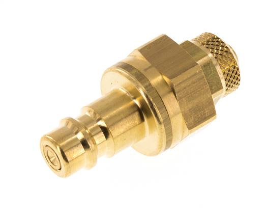 Laiton DN 7.2 (Euro) Coupleur d'air Bouchon 6x8 mm Écrou-union Double obturation
