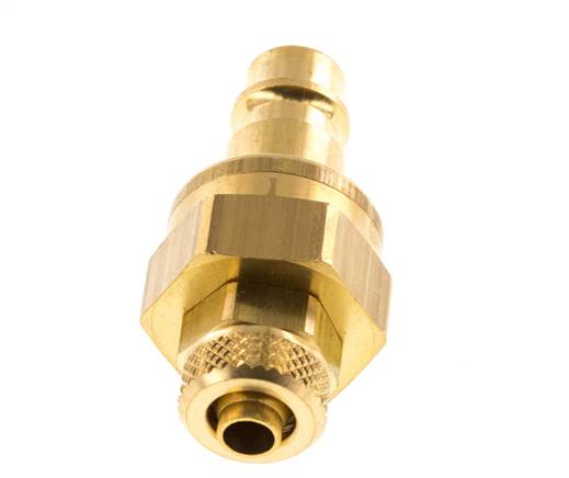 Laiton DN 7.2 (Euro) Coupleur d'air Bouchon 6x8 mm Écrou-union Double obturation