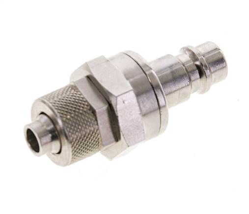 Laiton nickelé DN 7.2 (Euro) Coupleur d'air Bouchon 8x10 mm Écrou-raccord Double obturation