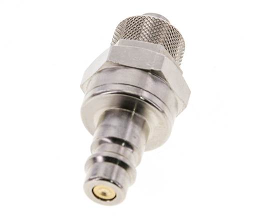 Laiton nickelé DN 7.2 (Euro) Coupleur d'air Bouchon 8x10 mm Écrou-raccord Double obturation