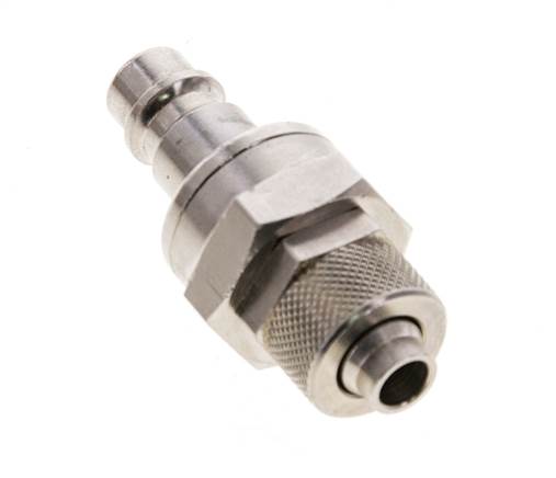 Laiton nickelé DN 7.2 (Euro) Coupleur d'air Bouchon 8x10 mm Écrou-raccord Double obturation