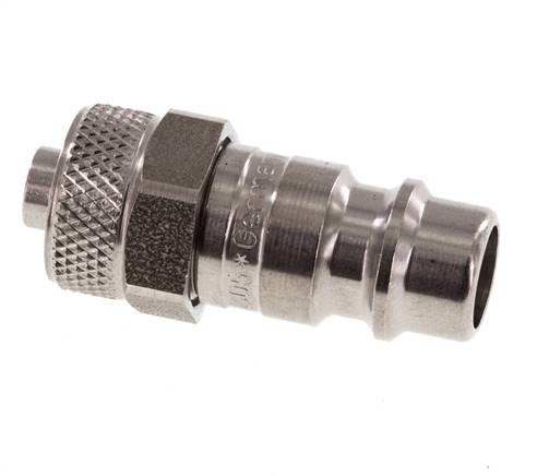 Acier inoxydable DN 7.2 (Euro) Coupleur d'air Bouchon 6x8 mm Écrou-raccord