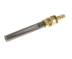 Brass DN 7.2 (Euro) Air Coupling Plug 8x10 mm Union Nut Bend-Protect