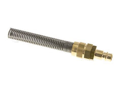 Brass DN 7.2 (Euro) Air Coupling Plug 8x10 mm Union Nut Bend-Protect