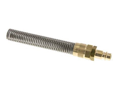 Laiton DN 7.2 (Euro) Air Coupling Plug 6x8 mm Union Nut Bend-Protect with Check Valve