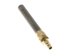 Laiton DN 7.2 (Euro) Air Coupling Plug 6x8 mm Union Nut Bend-Protect with Check Valve