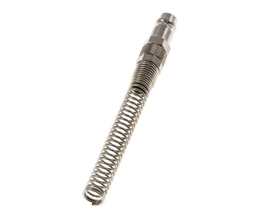 Laiton nickelé DN 7.2 (Euro) Raccord d'air Bouchon 6x8 mm Écrou-raccord Bend-Protect