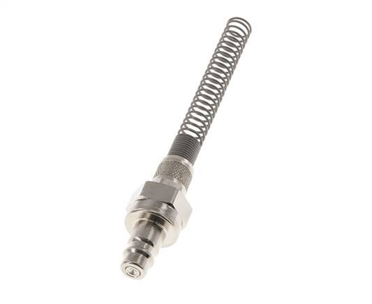 Nickel-plated Brass DN 7.2 (Euro) Air Coupling Plug 6x8 mm Union Nut Bend-Protect Double Shut-Off