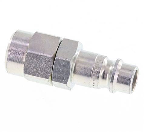 Hardened steel DN 7.2 (Euro) Air Coupling Plug 6.5x10 mm (streamline) Union Nut