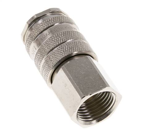Laiton nickelé Coupleur pneumatique DN 10 Douille G 1/4 pouce Femelle