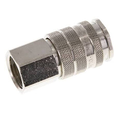 Laiton nickelé Coupleur pneumatique DN 10 Douille G 1/4 pouce Femelle