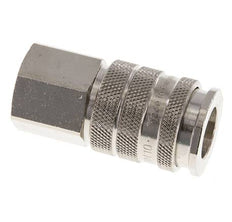 Laiton nickelé Coupleur pneumatique DN 10 Douille G 1/4 pouce Femelle