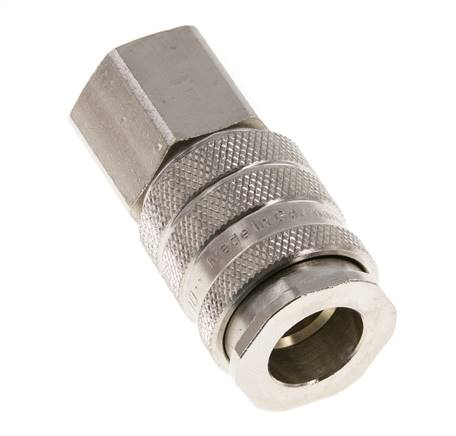 Laiton nickelé Coupleur pneumatique DN 10 Douille G 1/4 pouce Femelle