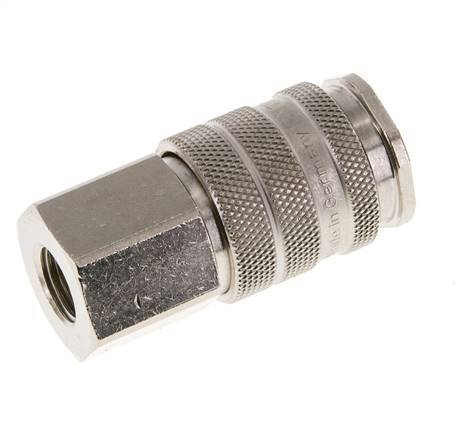 Nickel-plated Brass DN 10 Air Coupling Socket G 1/4 inch Female