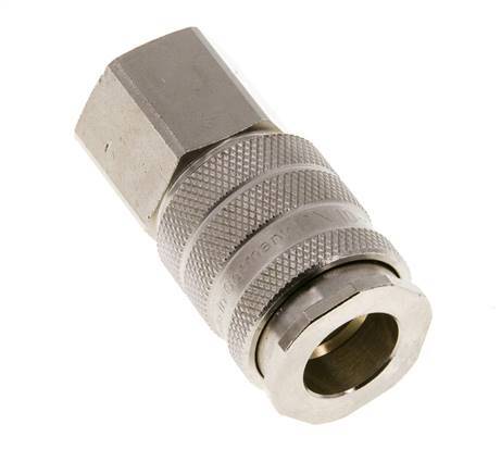 Nickel-plated Brass DN 10 Air Coupling Socket G 1/4 inch Female