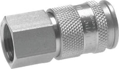 Laiton nickelé DN 10 Air Coupling Socket G 1/2 inch Female Double Shut-Off