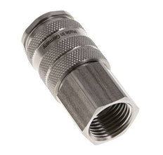 Coupleur d'air DN 10 en acier inoxydable Douille G 1/2 pouce femelle double obturation