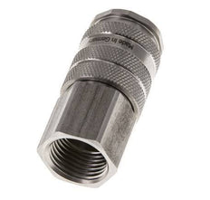 Coupleur d'air DN 10 en acier inoxydable Douille G 1/2 pouce femelle double obturation