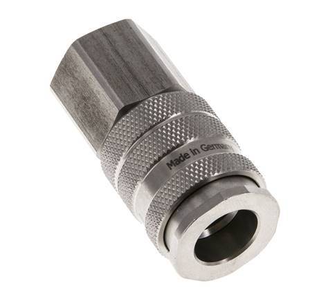 Coupleur d'air DN 10 en acier inoxydable Douille G 1/2 pouce femelle double obturation
