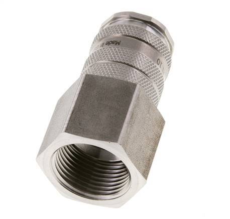 Coupleur d'air DN 10 en acier inoxydable Douille G 3/4 pouce femelle à double obturation