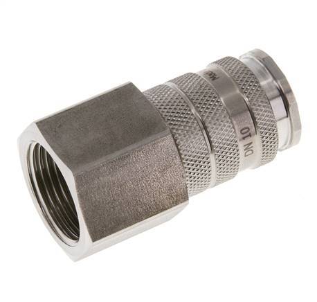 Coupleur d'air DN 10 en acier inoxydable Douille G 3/4 pouce femelle à double obturation