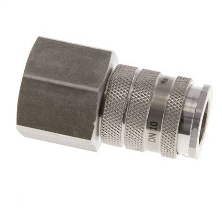 Coupleur d'air DN 10 en acier inoxydable Douille G 3/4 pouce femelle à double obturation