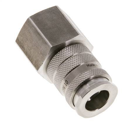 Coupleur d'air DN 10 en acier inoxydable Douille G 3/4 pouce femelle à double obturation