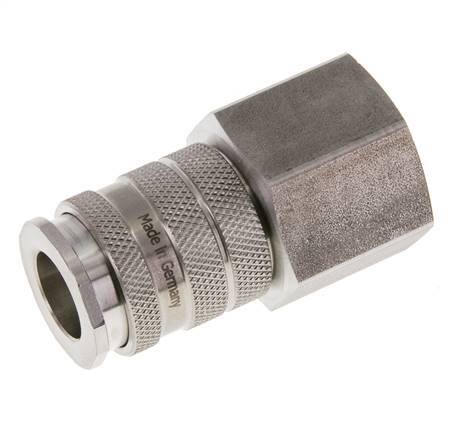 Coupleur d'air DN 10 en acier inoxydable Douille G 3/4 pouce femelle à double obturation