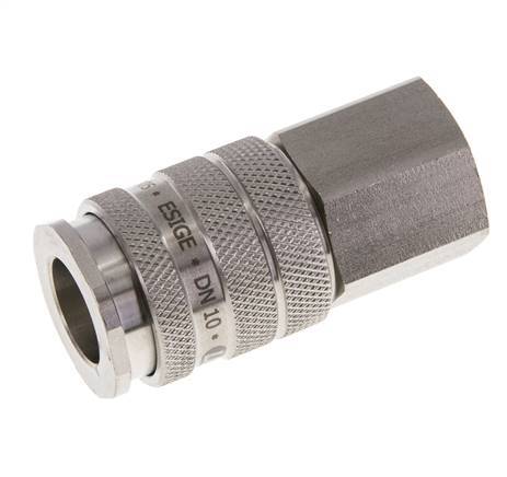 Acier inoxydable DN 10 Coupleur d'Air Douille G 3/8 pouce Femelle Double obturation
