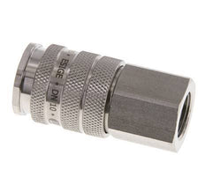 Acier inoxydable DN 10 Coupleur d'Air Douille G 3/8 pouce Femelle Double obturation